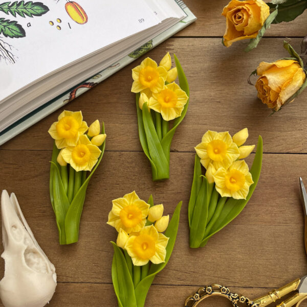 Yellow Narcissus Brooch