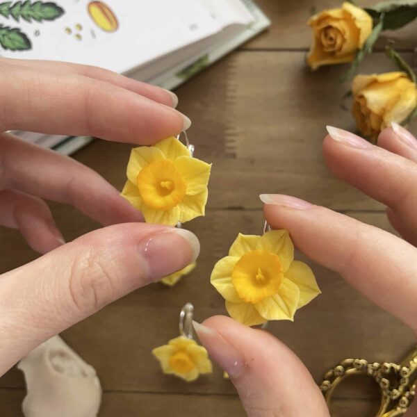 Yellow Narcissus Earrings