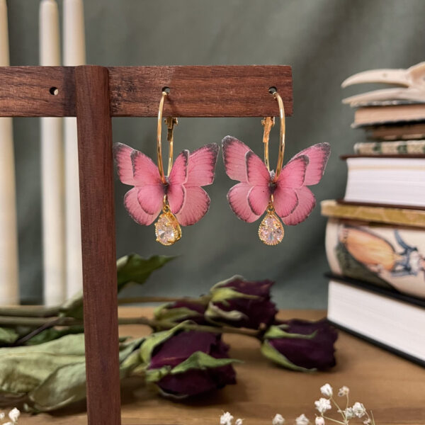 Butterfly Hoop Earrings