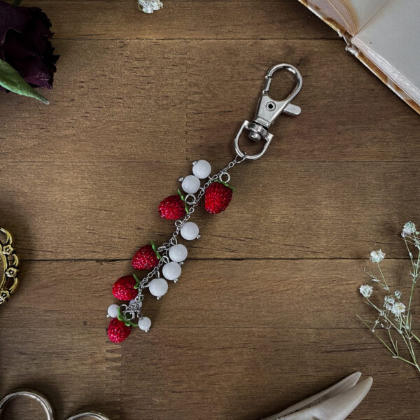 Strawberry Bag Charm Keychain