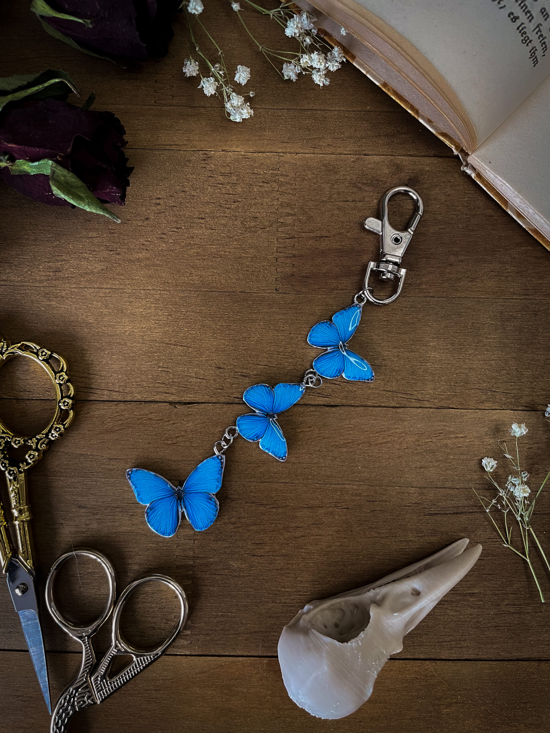 Butterfly Bag Charm Keychain - Image 2