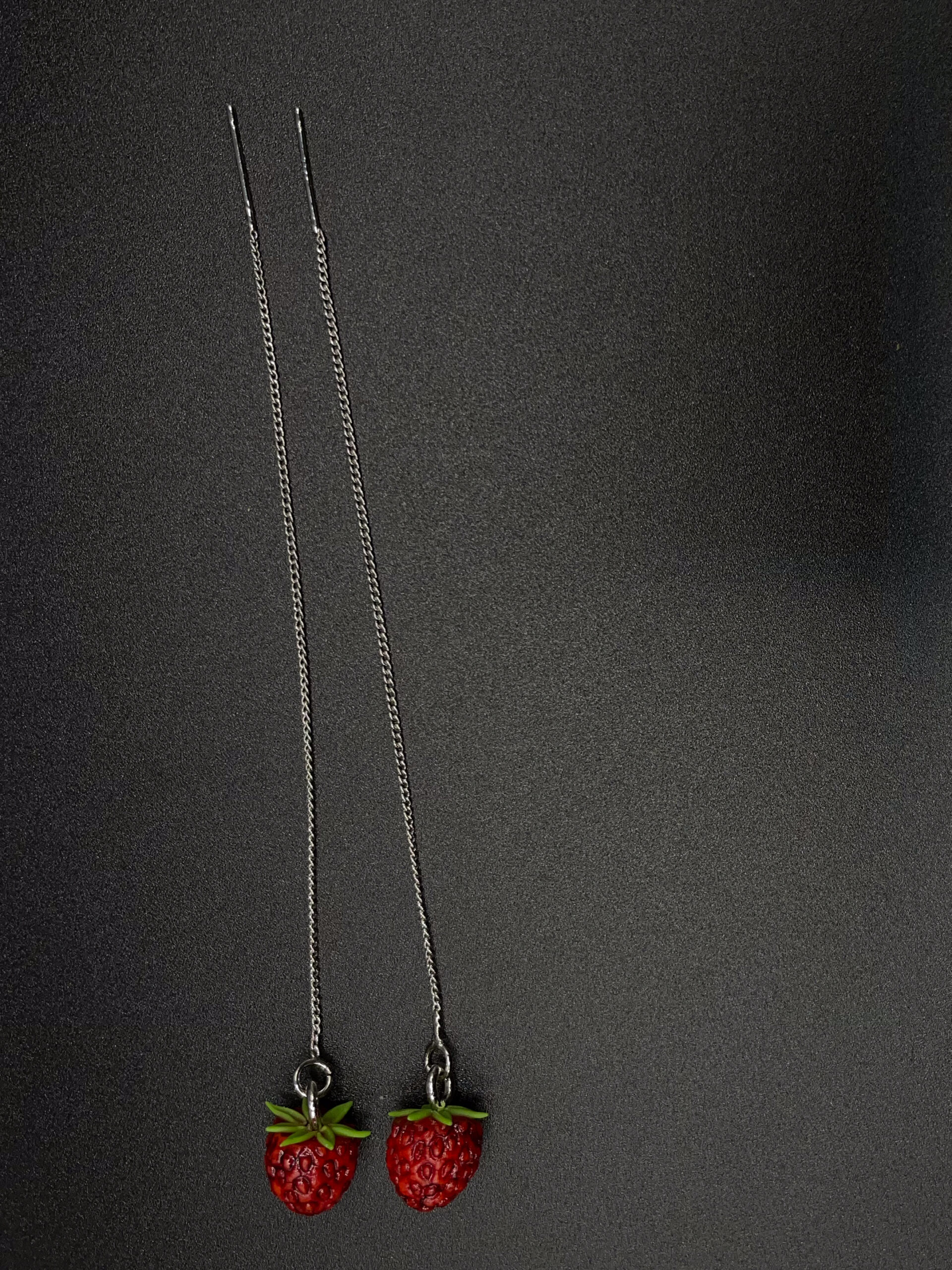 Threaded Strawberry Earrings