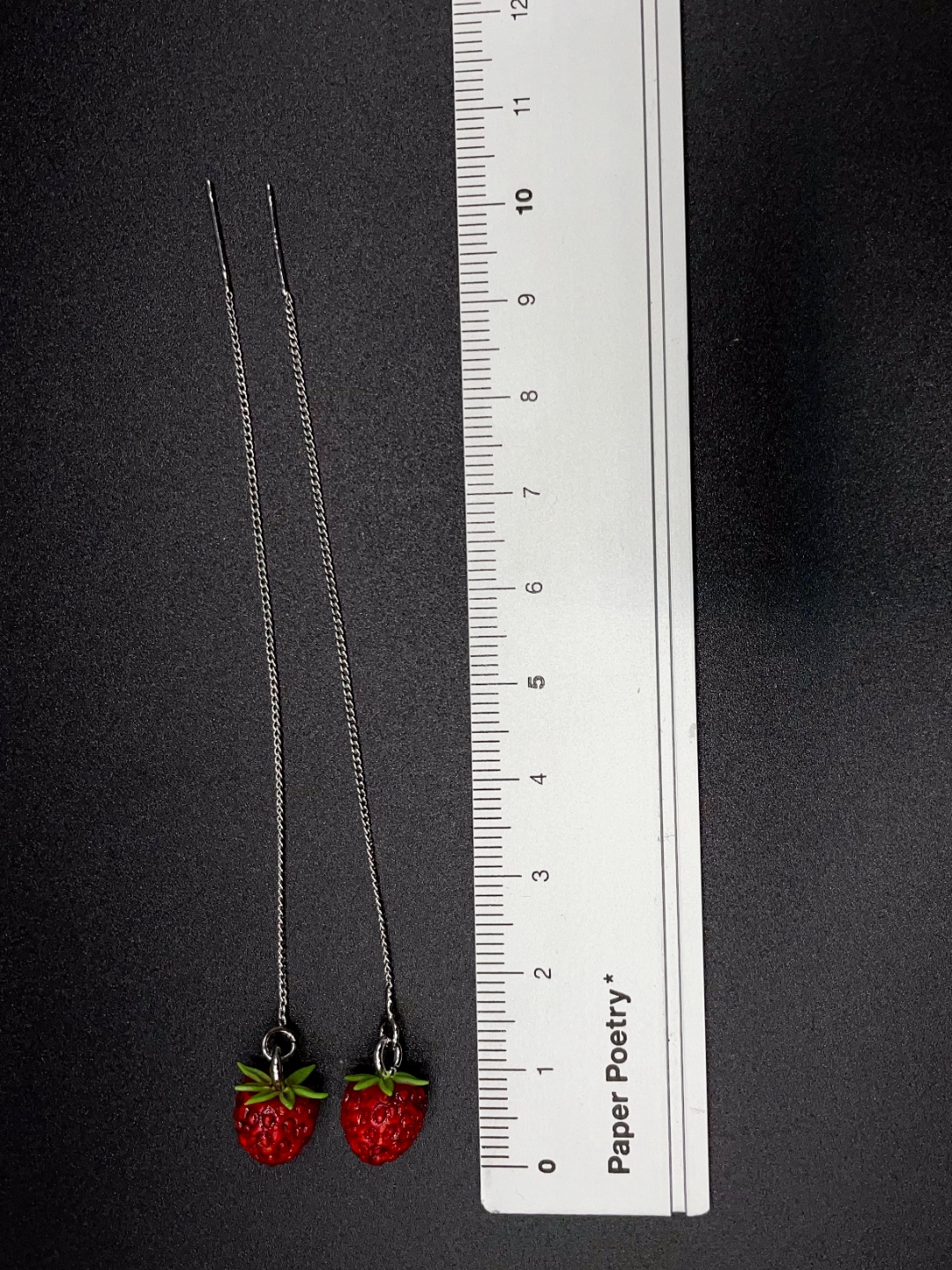 Threaded Strawberry Earrings - Image 2