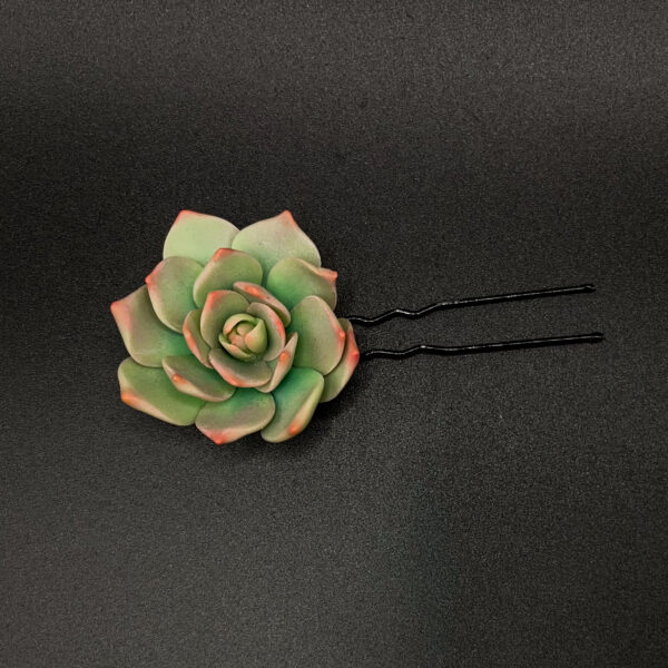 Handmade Succulent Hair Pin for Elegant Styles